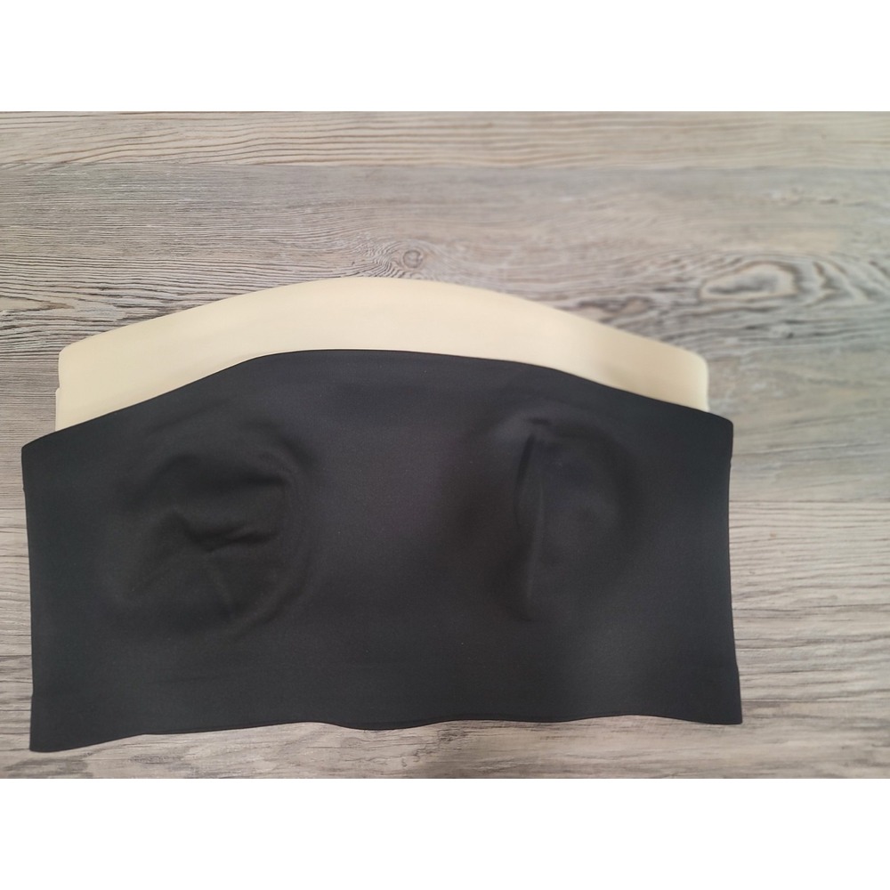 strapless bra seamless set of 2 size MEDIUM spandex and cotton NEW no tags